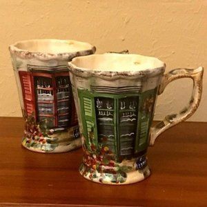 Tabletops Unlimited Rue de Paris Mugs Coffee Tea Soup Large Size